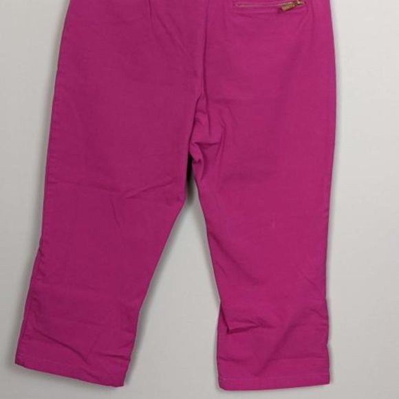 Ralph Lauren Woman's Size 8, Hot Pink Capris With Gold Hardware - Picture 2 of 9